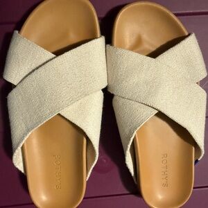 Rothy's Tan Women's Cross Strap Sandals